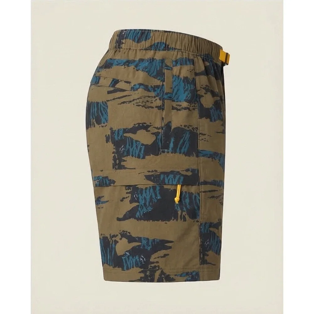 The North Face Mens‎ Class V Belted Shorts XXL Brown Blue Tiger Camo NWT RV $65